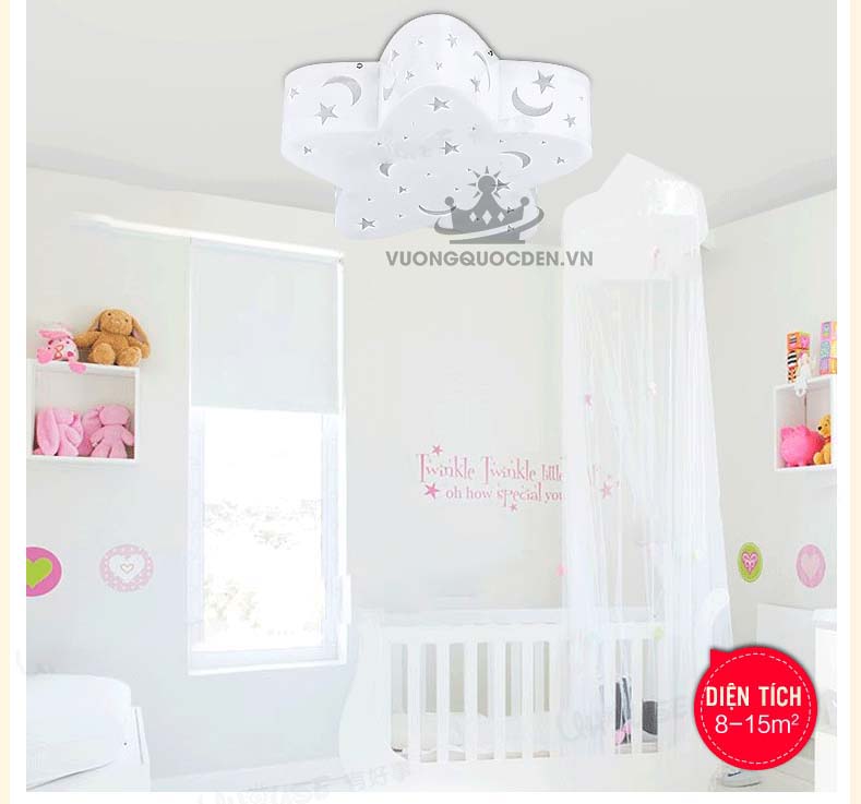 Đèn ốp trần phòng bé hình ngôi sao UHS101-4